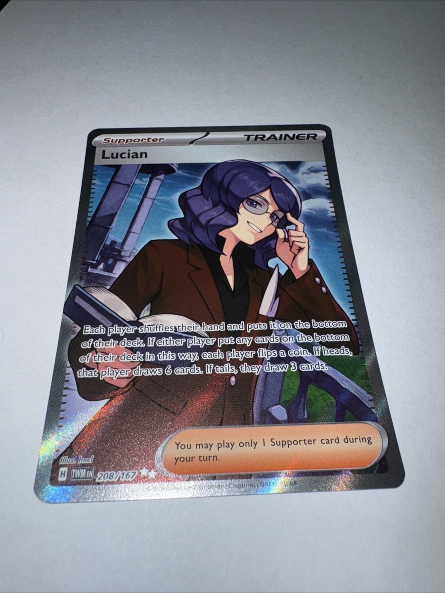 lucian pokemon card - 208/167 - Full Art Secret Rare - Twilight Masquerade Lucian 208/167 Twilight Masquerade Ultra