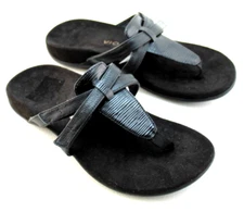 New VIONIC Karley Size 8.5 W Black T-Strap Orthotic Women Sandals MSRP $100