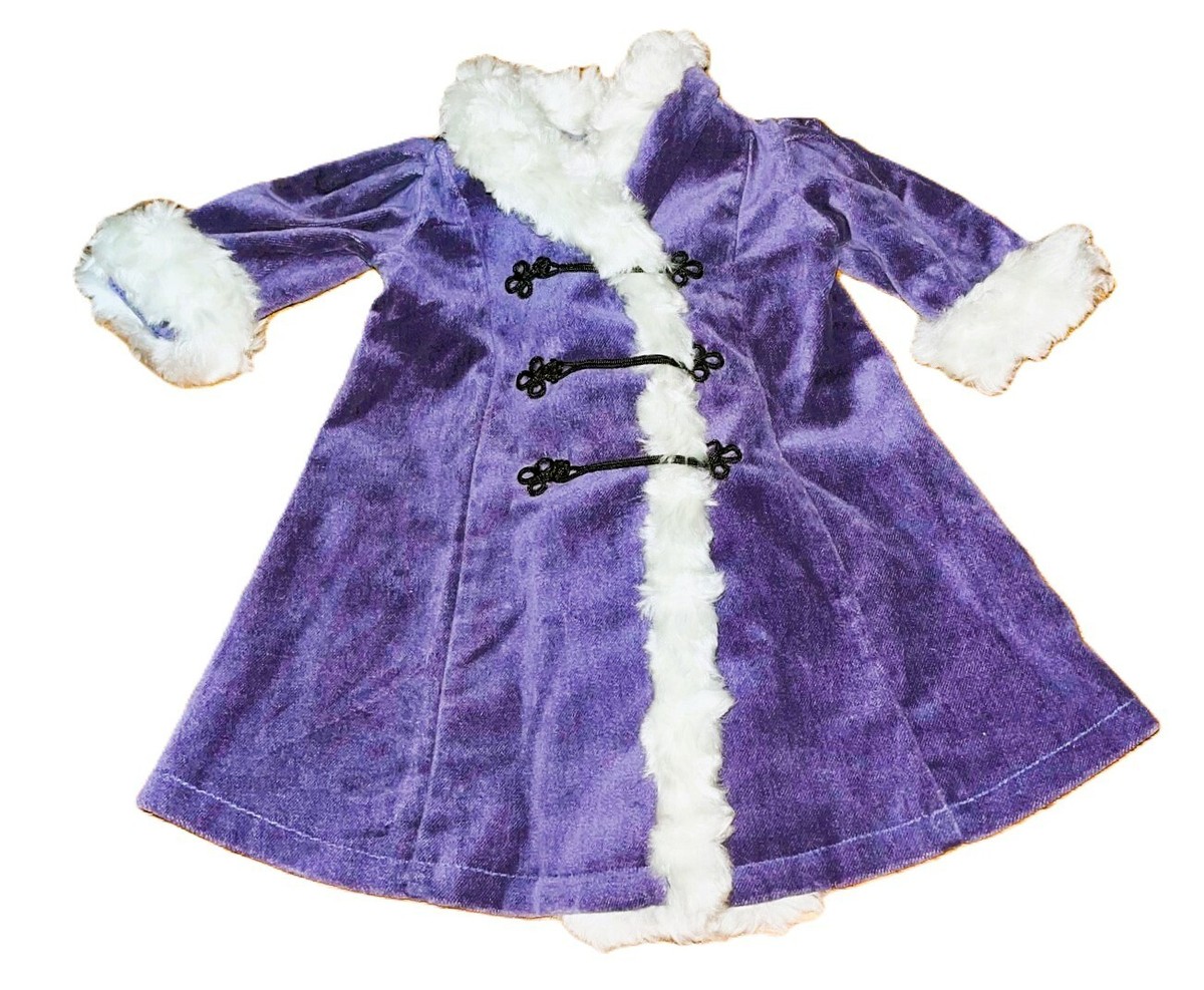American Girl Samantha's 2004 Holiday Coat With Meet Shoes & White