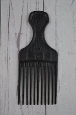 Vintage Goody Plastic 6.5” Black Textured Hair Pick Lift Comb 90’s Made In USA