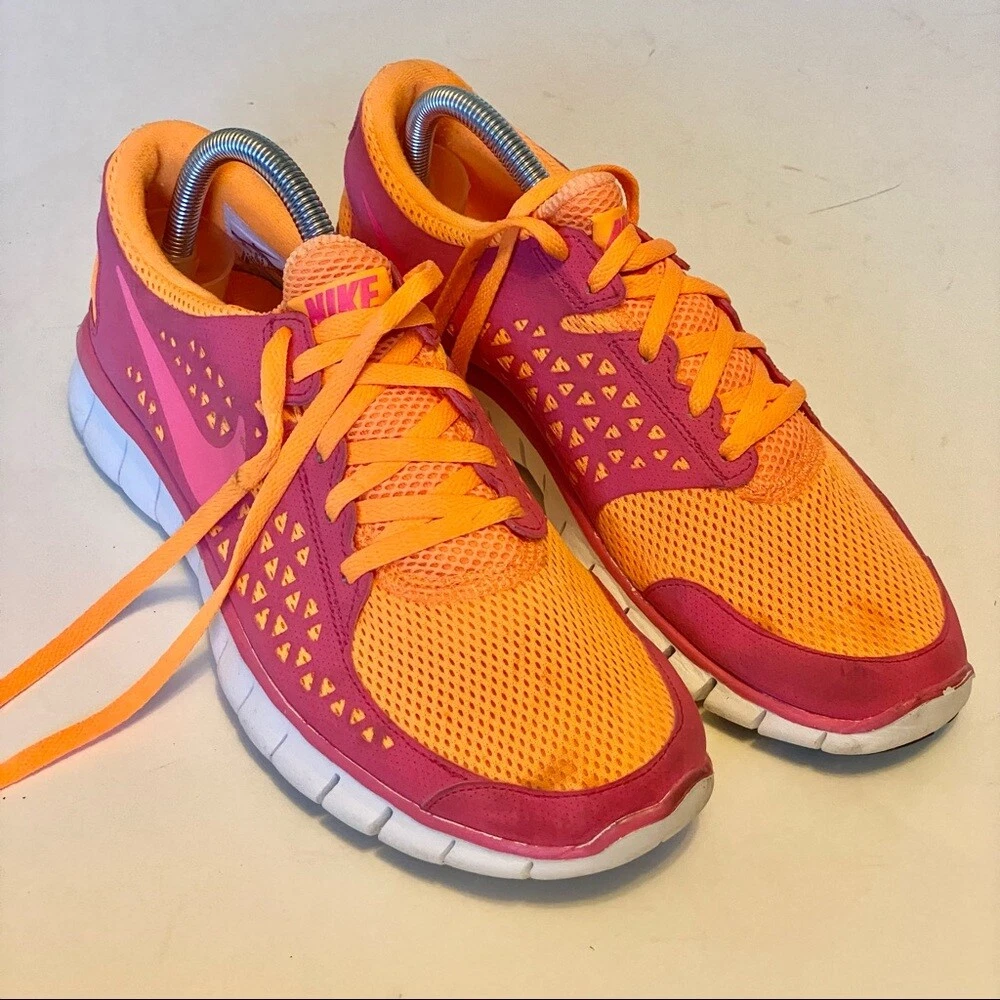 Hot pink and shop orange shoes