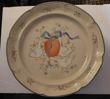 Vintage Marmalade International China Geese /Apple Stoneware 12" Serving Platter