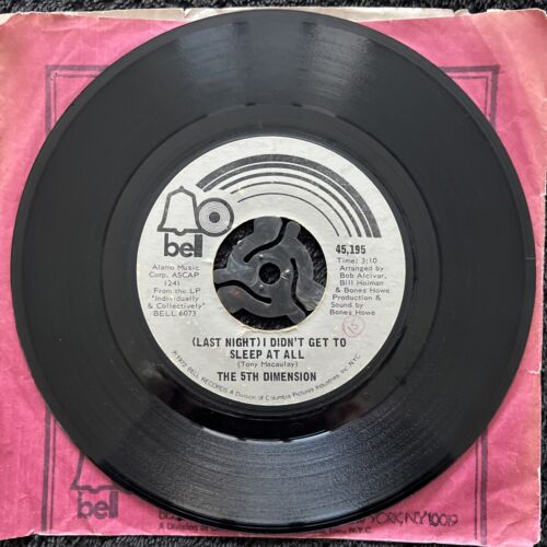 The 5th Dimension - (Last Night) I Didn't Get To Sleep At All 7'' USA VG VIDEO - Picture 2 of 6