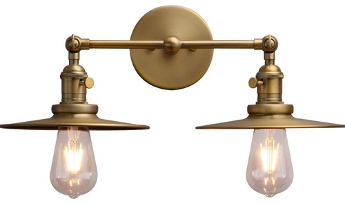 2 Light Wall Sconce Antique Finished Light