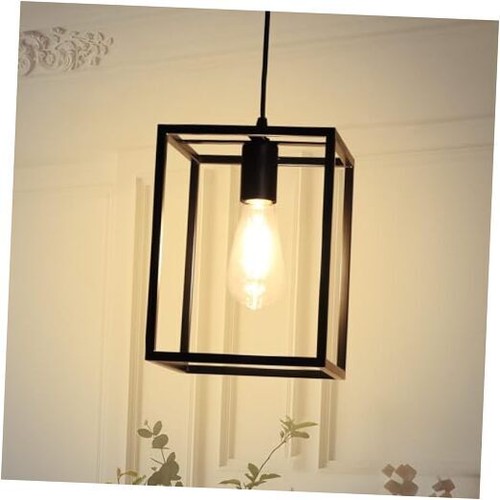 1 Light Black Lantern Pendant Light Fixture, Rustic Hallway 1 Light(Black)