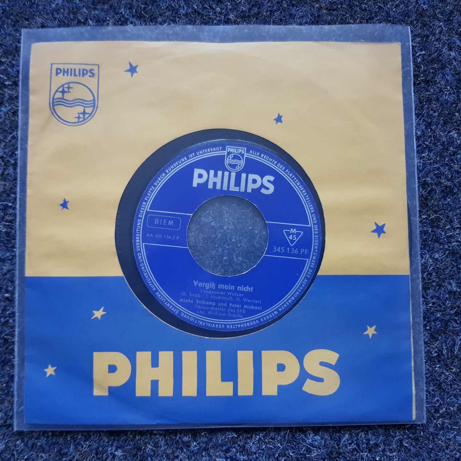 7"" Single Vinyl Mike Telkamp & Peter Michael - Vergiss mein nicht/ Denk an mich!