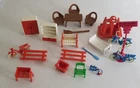 1978 Playmobil & 1981 Fisher Price Vintage Lot - 20 Accessories, Furniture, Bike