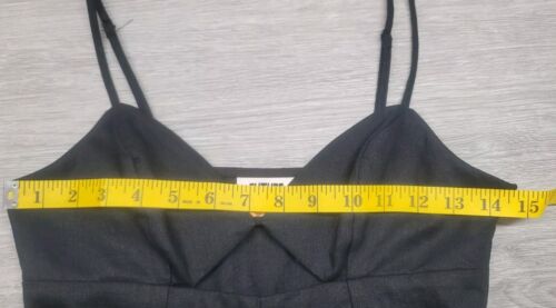 NWT Future Collective Jenny K Lopez Black Strappy Cut-Out Wide Leg Jumpsuit Sz 0 - Picture 3 of 10
