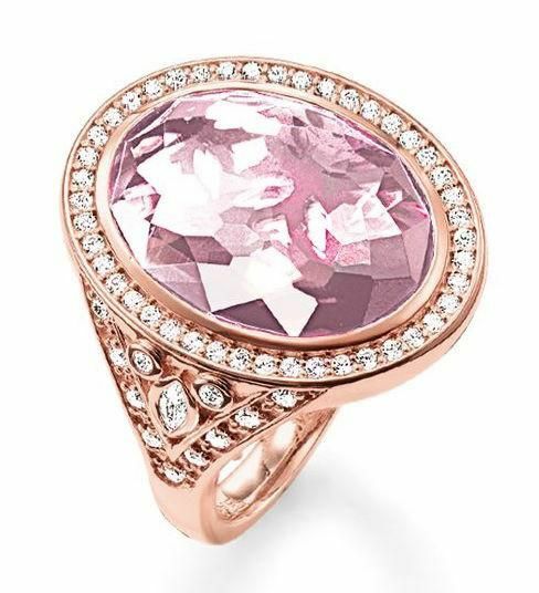 Thomas Sabo Glam & Soul Rose Gold Pink Ring (Size 7) | eBay