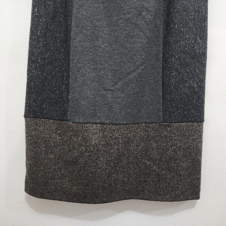 Bailey 44 色块无袖迷你套衫连衣裙 XS 羊毛丝绸混纺棕色灰色 — 第 3/4 张图片