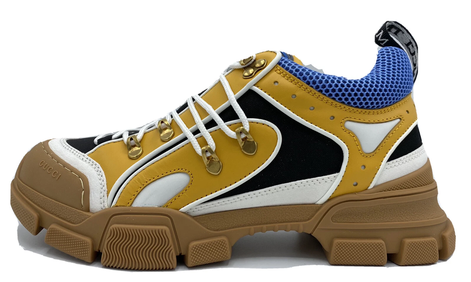 Baskets Gucci jaune Flashtrek taille US 9,5 fabriquées en Italie