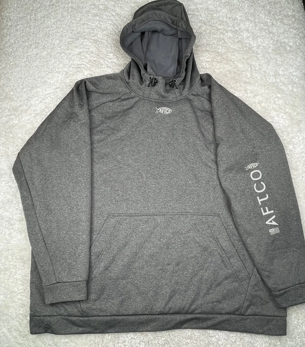 AFTCO Reaper Hoodie Mens 3XL Gray Pullover Hoody Facemask