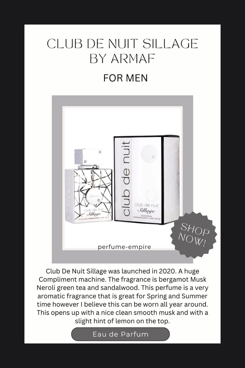 Club De Nuit Sillage by Armaf 3.6 Oz EDP Cologne for Men New Club De Nuit Sillage by Armaf 3.6 Oz EDP Cologne for Men New