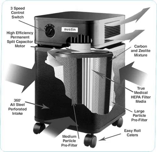 Filtro de repuesto Austin Air HealthMate Plus - negro - FR450A Foto 4 de 4