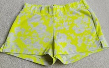 Girls Gray Neon Yellow Summer Shorts 10/12