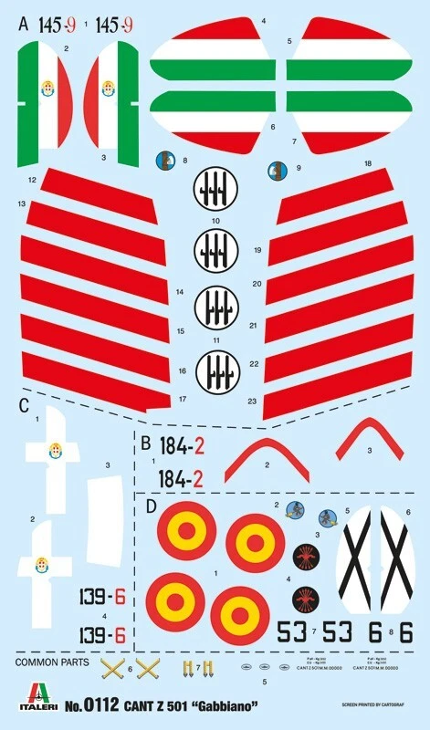 CANT Z.501  Gabbiano  ITALERI  0112  1/72nd - Imagen 2 de 4