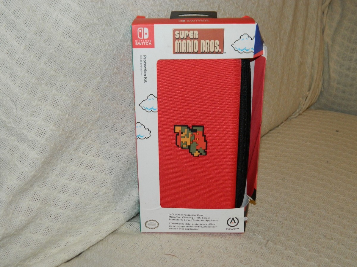 Nintendo スーパーマリオブラザーズ ケース Super Mario Bros Nintendo Switch Red Carrying Case w/ Box *READ
