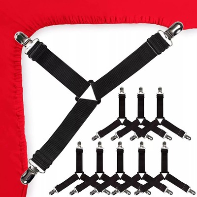 8-Pack Bed Sheet Grippers: Keep Sheets in Place All Night, Easy to Use