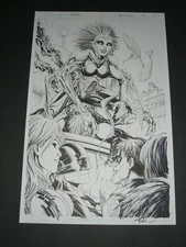 Tyler Kirkham Original Art - Published Splash Page Teen Titans #30 Pg 8 11x17