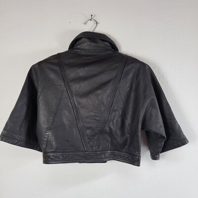 Rhys Dwfen Kid's Zip Up Collared Casual Outdoor Leather Jacket