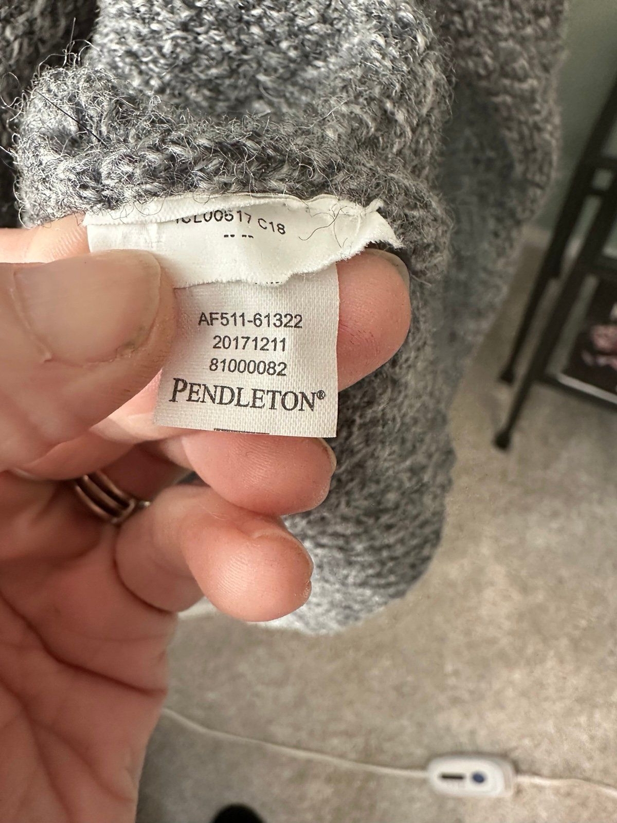 Pendleton Grey half zip - image 4