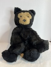 Dakin Vintage 1976 Black Bear Pillow Pets Plush Stuffed Animal Bearfoot 16"
