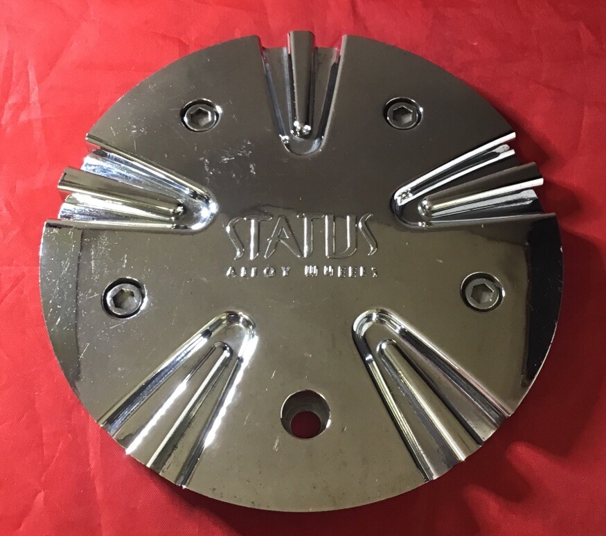 ONE USED STATUS CENTER c597709 TL5977-2075+18+17  CHROME WHEELS CENTER CAP 7802
