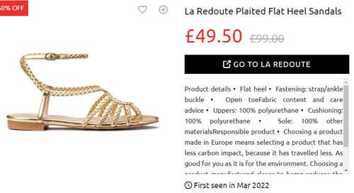 La Redoute Plaited Flat Heel Sandals UK 5 EU 58 Gold Sandals RRP £99 | eBay