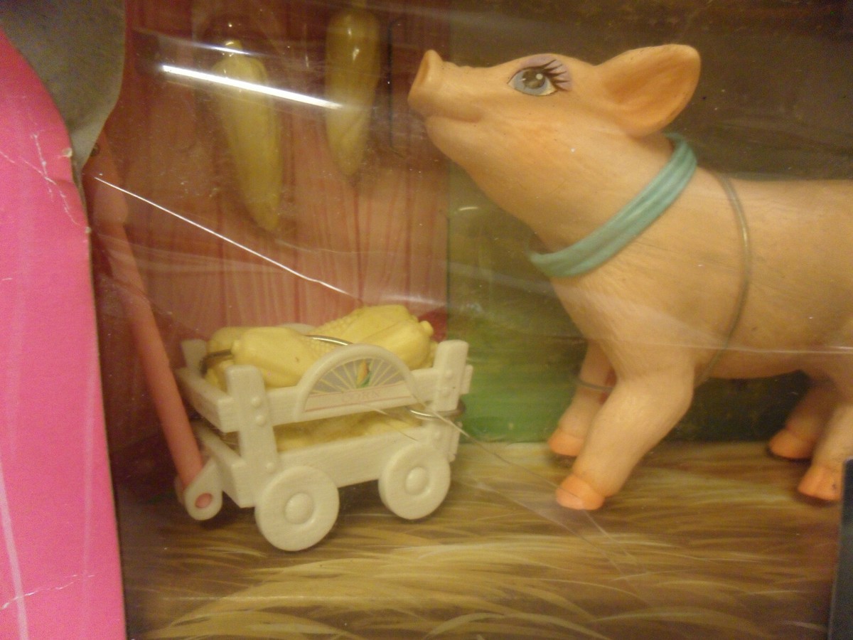 Shop Pig Barbie Factory Sale Barbie Magical Pets Charlotte 1997 NFB Cute Pig Friend Of Nibbles With Cart EBay
