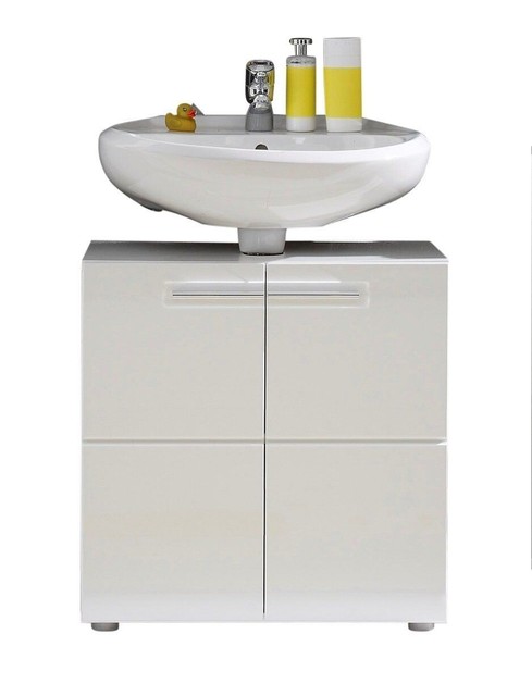 Furnline Bathroom Under Sink Cabinet Bora White High Gloss Wood For Sale Online Ebay