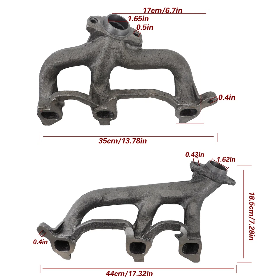 Colector de escape y junta delantera trasera 1999-2006 2 piezas para Jeep para Grand Cherokee TJ Foto 2 de 4