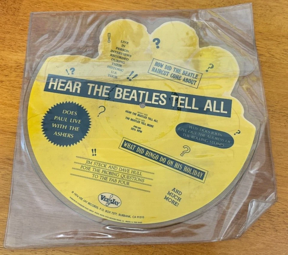 超レア✨HEAR THE BEATLES TELL ALL 形状レコード John Lennon, Paul McCartney, The Beatles, Paul McCartney, John