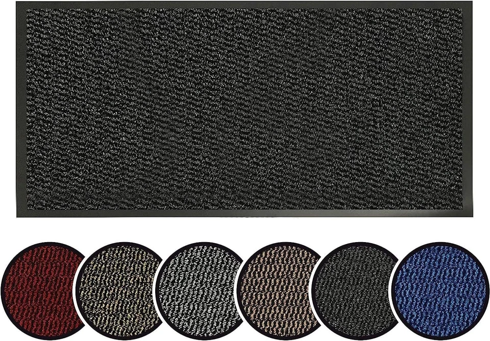 LARGE HEAVY DUTY NON SLIP RUBBER BACK BARRIER DOOR MAT KITCHEN HALLWAY FLOOR RUG - Image 2 of 4