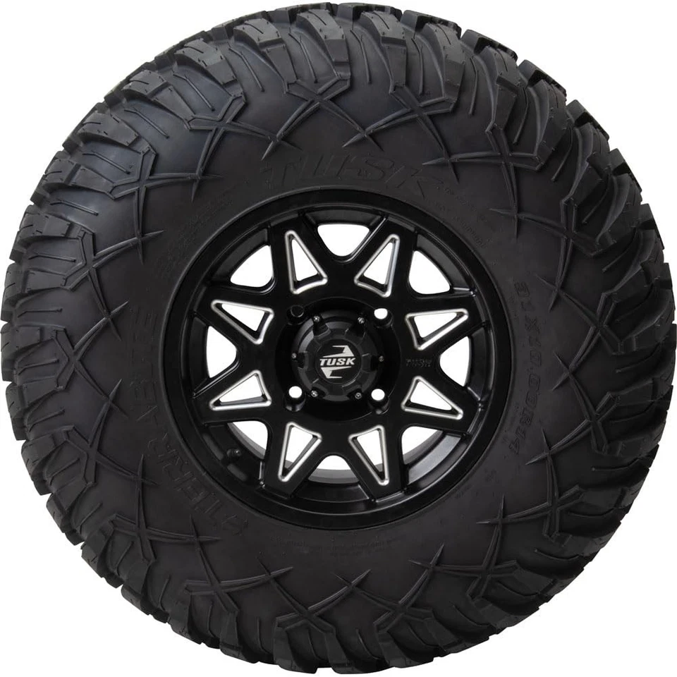 4/137 Tusk Tintic Wheel 14x7 4.0 + 3.0 Milled/Black For Kawasaki PRAIRIE 650 4x4 - Изображение 4 из 4