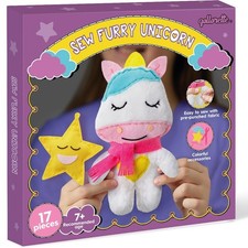 Fur Sewing Kit for Children, Sew Your Own Unicorn Toy Kids' Craft Kit - Sewin...