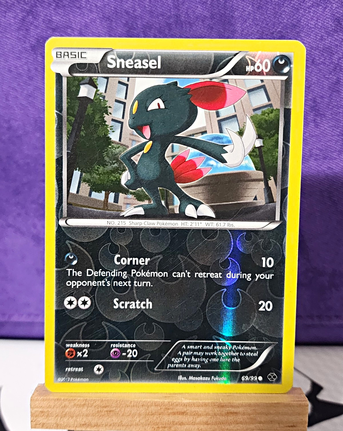 Pokémon TCG Sneasel 69/99 Next Destinies Reverse Holo Common ENG