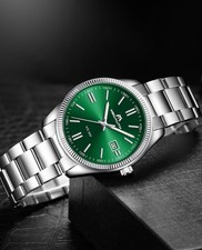 MEGALITH Herren Armbanduhr Quarz Edelstahl si...