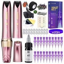 Mast Tattoo P60 Cordless Tattoo Gun Machine Kit - Tattoo Pen Kit with Rca Port 5