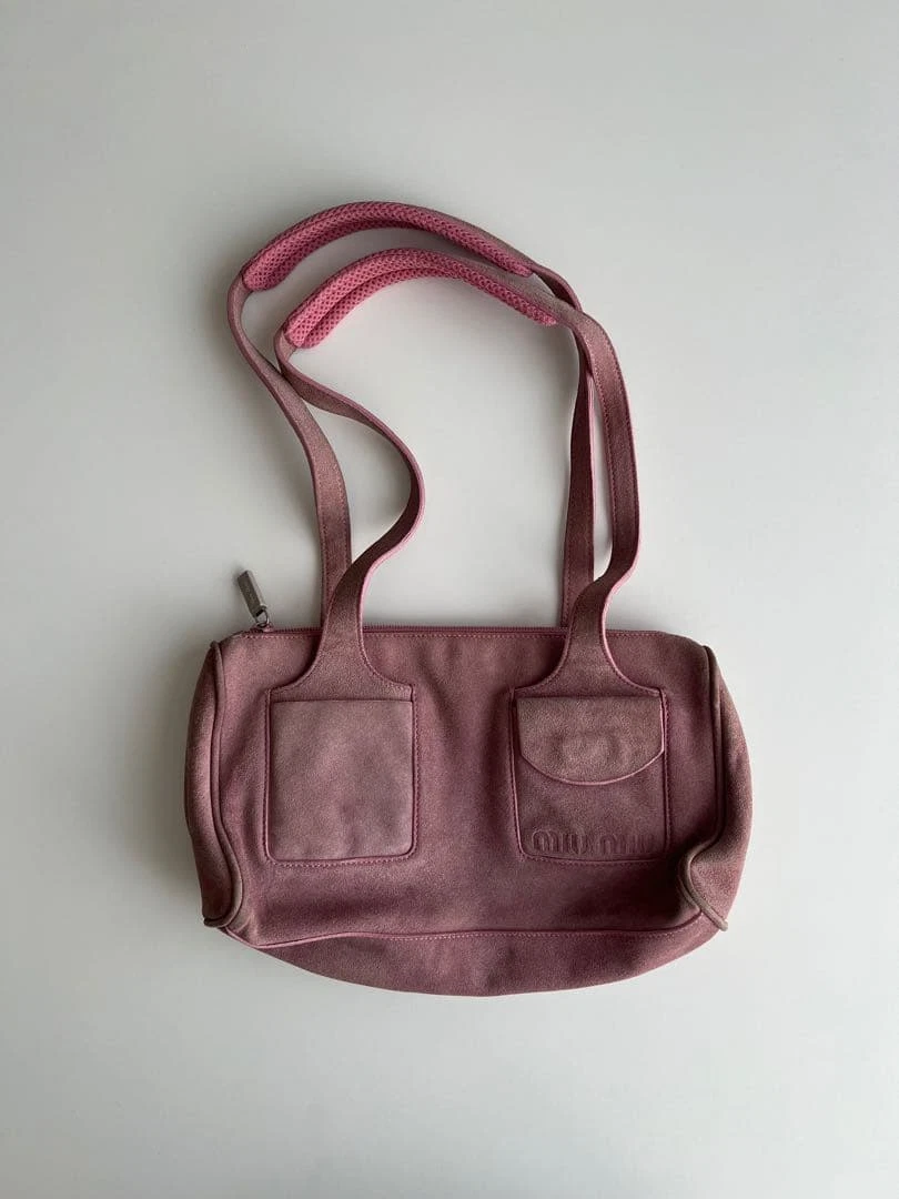 バッグ 1999SS MIU MIU Suede Mesh Body Bag 90s SS 99 Miu Miu Suede & Mesh Waist Bag – 100PERCERTI