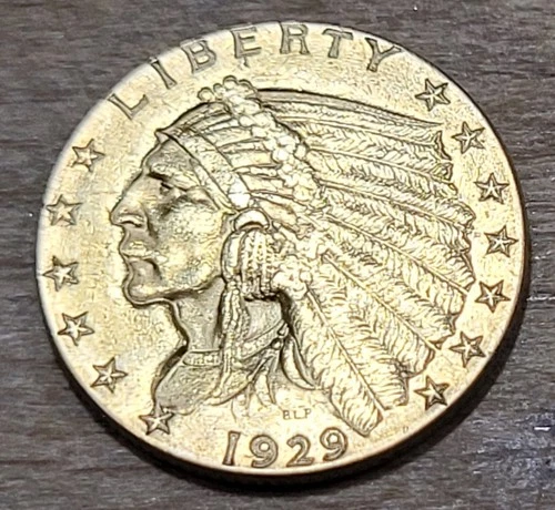1929 Indian Quarter Eagle — photo from the most recent tracked eBay sale