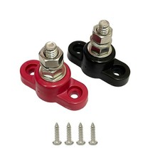 2pcs Single Stud Battery Junction Block 12v-48v Heavy Duty For Automotive Use