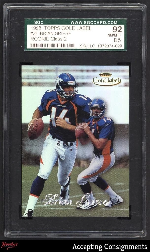 Brian Griese Topps Gold Label Class 2 #39 Class 2-Gold Label