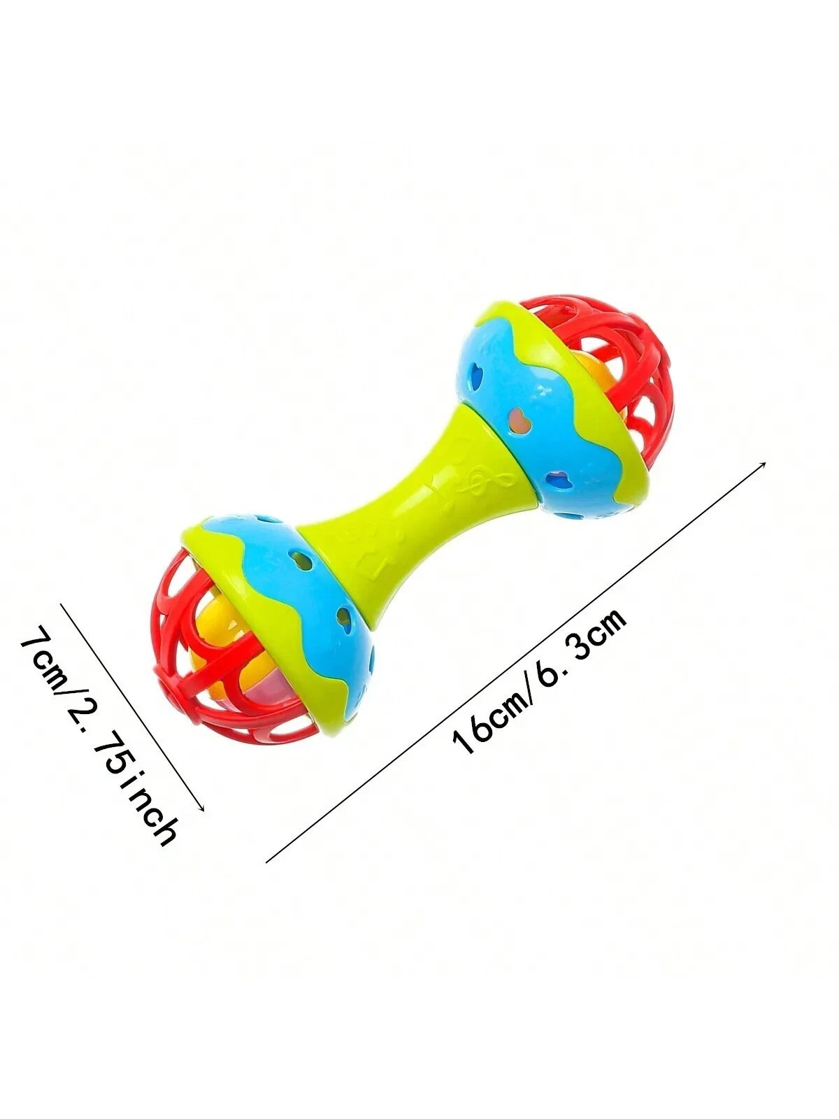 Toddler Double headed Hand Rattles Soothing Hand Grip Nibbling Toys Baby*