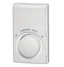 DAYTON Electric Baseboard Heater Thermostat: White, 120/208/240/277V AC, 50° to