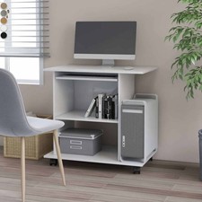 PC Tisch mit Rollen Schreibtisch Computertisch Bürotisch Laptoptisch Büromöbel