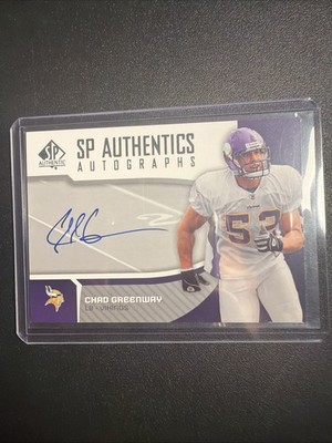 2006 SP Authentic Chad Greenway Autographs On Card Auto #SP-CG Minnesota Vikings