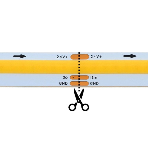 LED COB Running Water WS2811 IC Pixel Strip Light 24V 5M Seamless Flow Effect - Picture 3 of 11