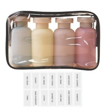 3.4oz Travel Shampoo Bottle with Flip Cap, Leak Proof Plastic Squeeze Bottles...