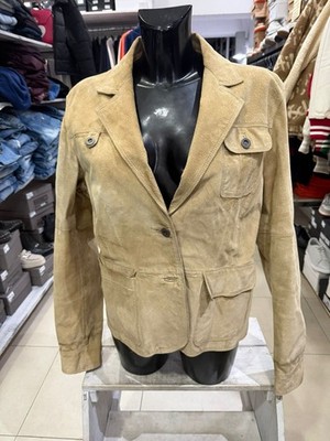 Damen Jacke MODI & MODA Leder beige Gr. 52 Mod. AM316