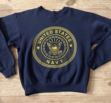 Vintage Soffe United States Navy USN Sweatshirt Medium Double Sided USA Made